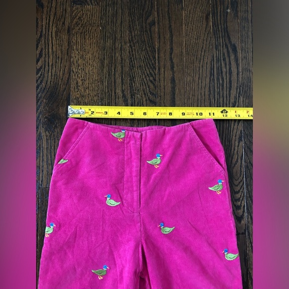 Lilly Pulitzer Girls 8 Pink Corduroy Duck Embroidered Pants w/Pockets - GUC! - Picture 8 of 12